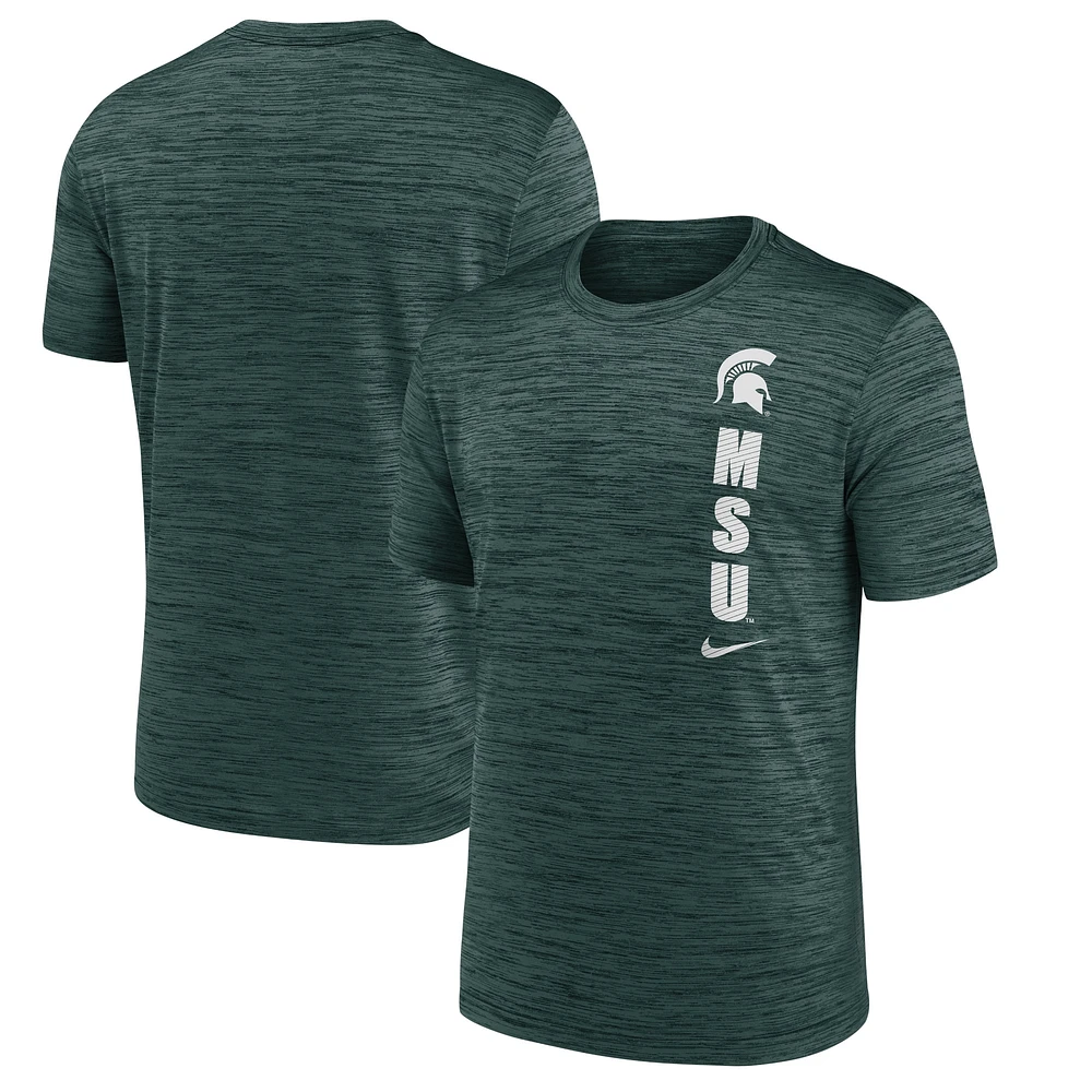 T-shirt Nike vert Michigan State Spartans 2024 Sideline Velocity Performance pour homme