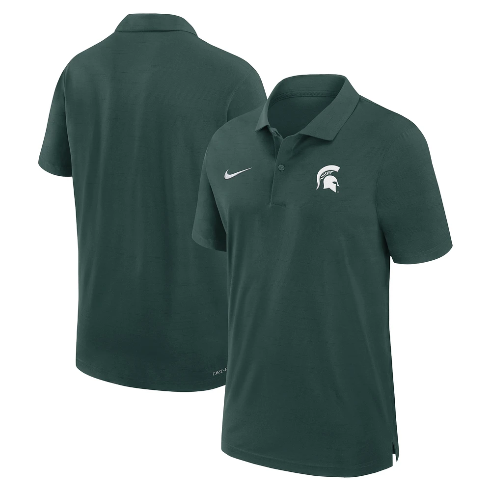 Men's Nike Green Michigan State Spartans 2024 Sideline Woven Performance Polo