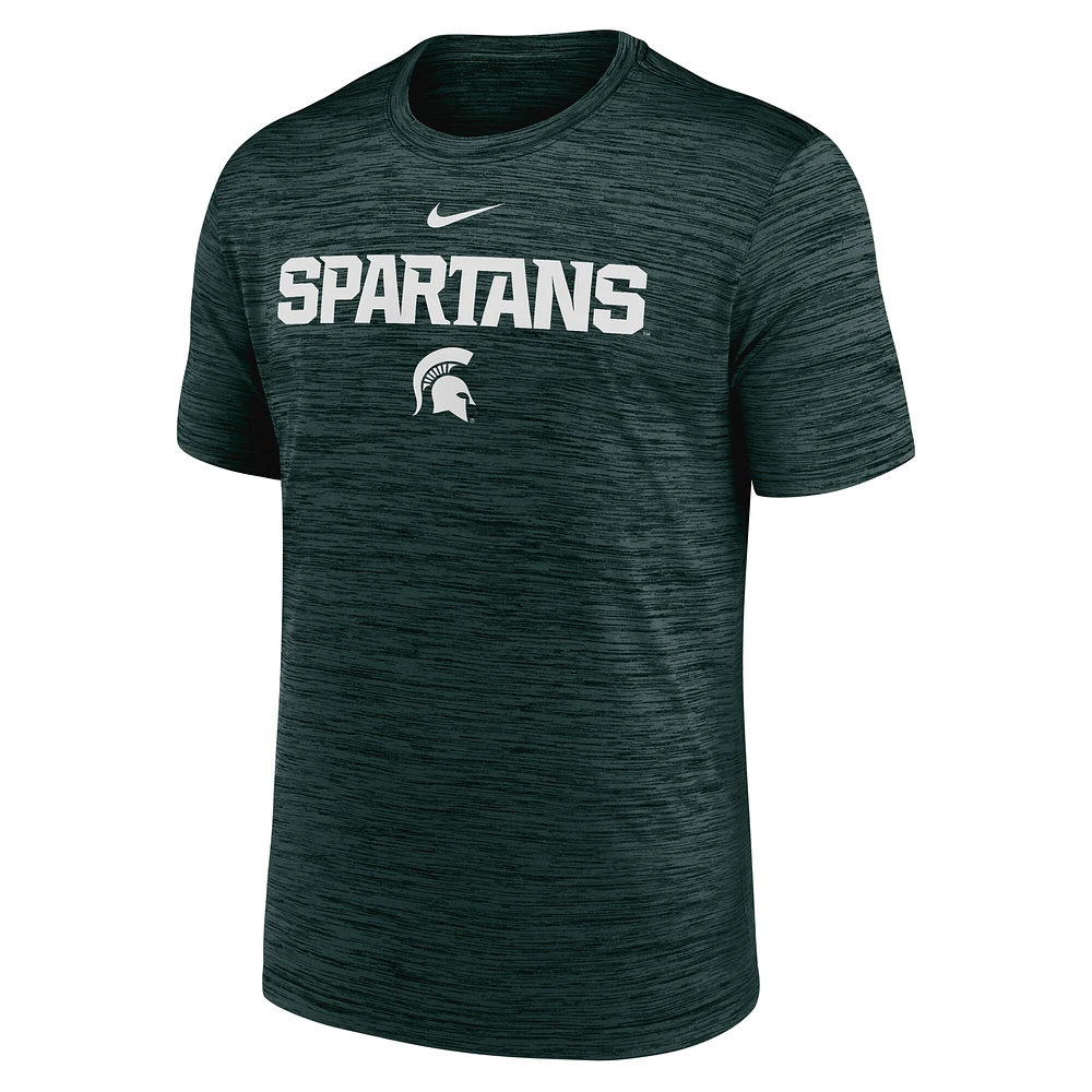 Men's Nike Green Michigan State Spartans 2025 Sideline Velocity Performance T-Shirt