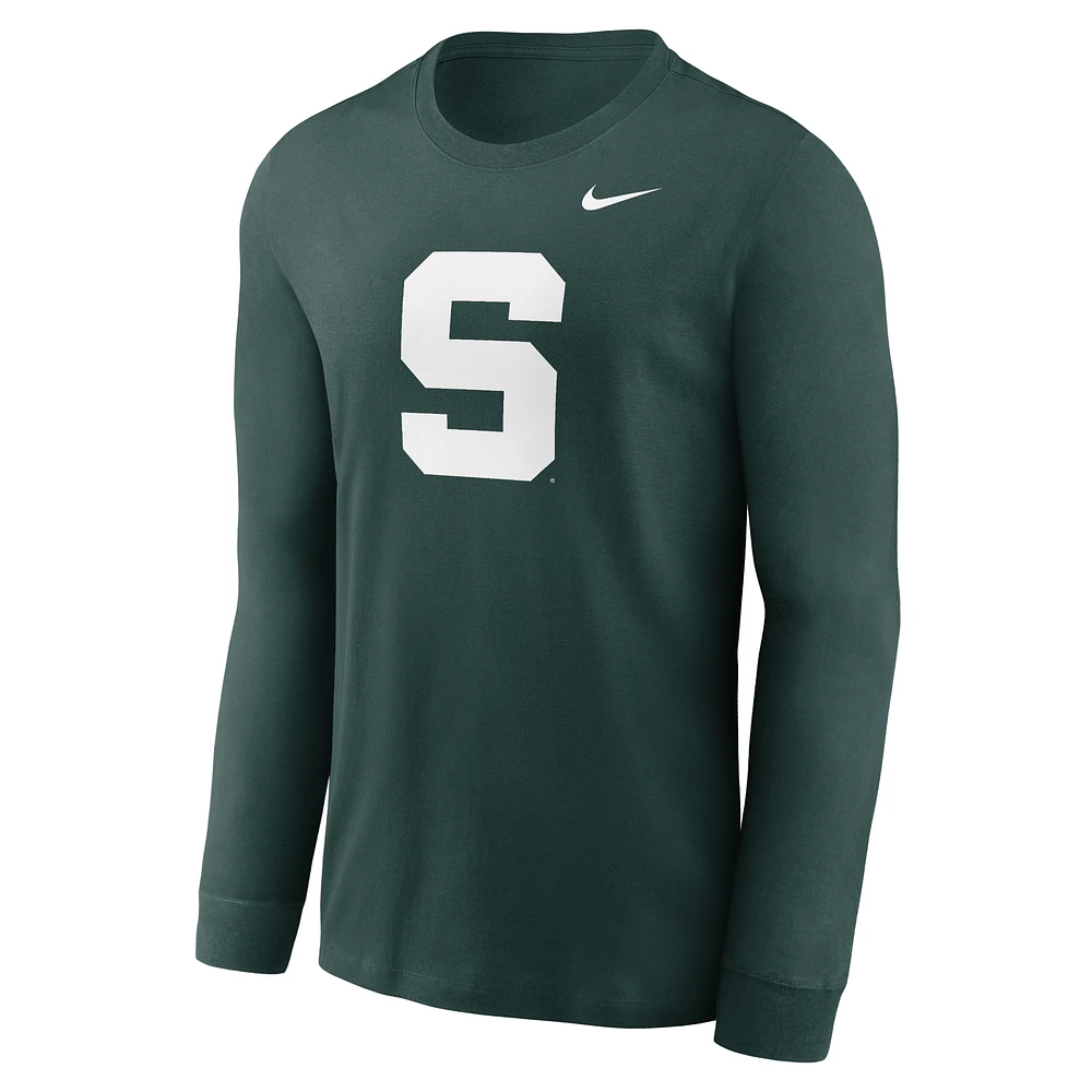 Men's Nike Michigan State Spartans Alternate Logo Long Sleeve T-Shirt