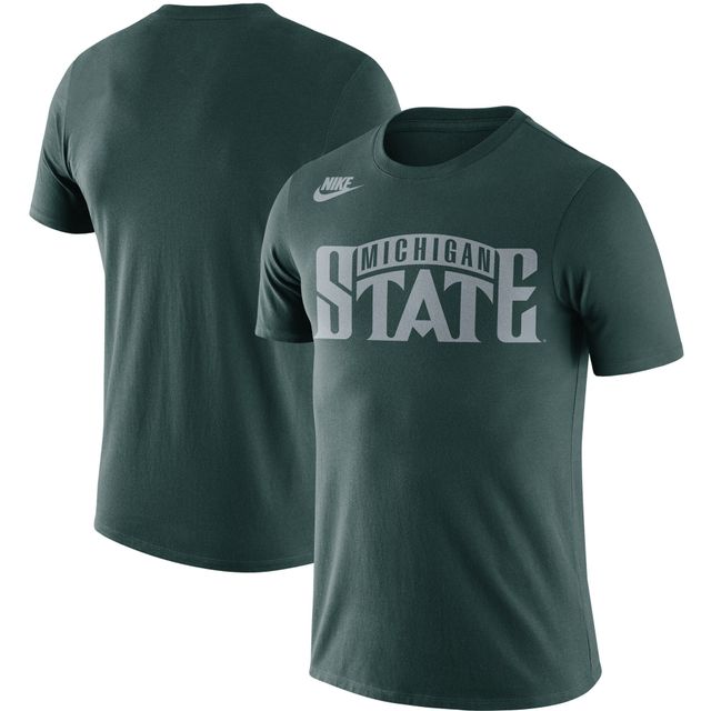 T-shirt de basket-ball rétro à 2 coups Nike Michigan State Spartans pour homme, vert