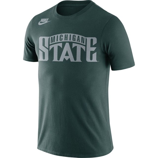 T-shirt de basket-ball rétro à 2 coups Nike Michigan State Spartans pour homme, vert