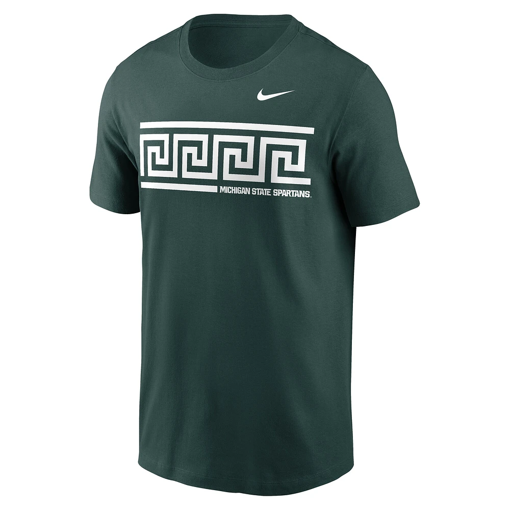 T-shirt Nike vert Michigan State Spartans Campus Local pour homme