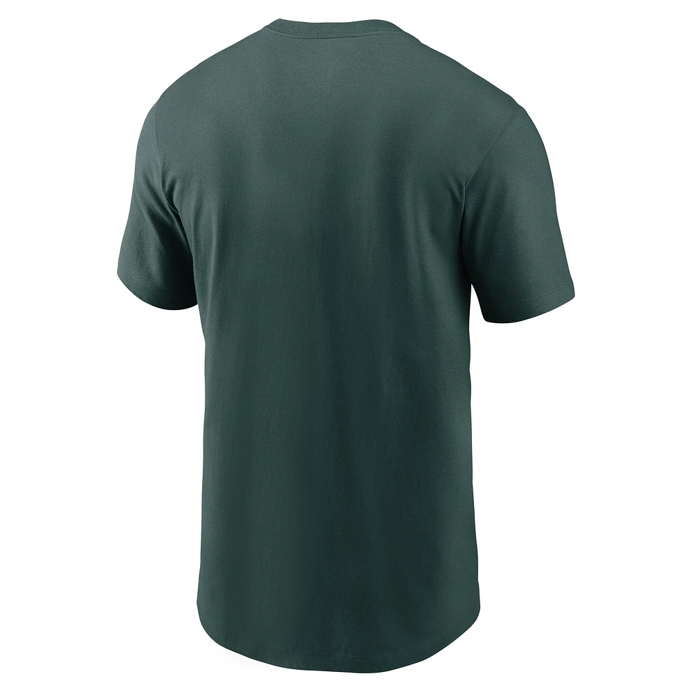 T-shirt Nike vert Michigan State Spartans Campus Local pour homme