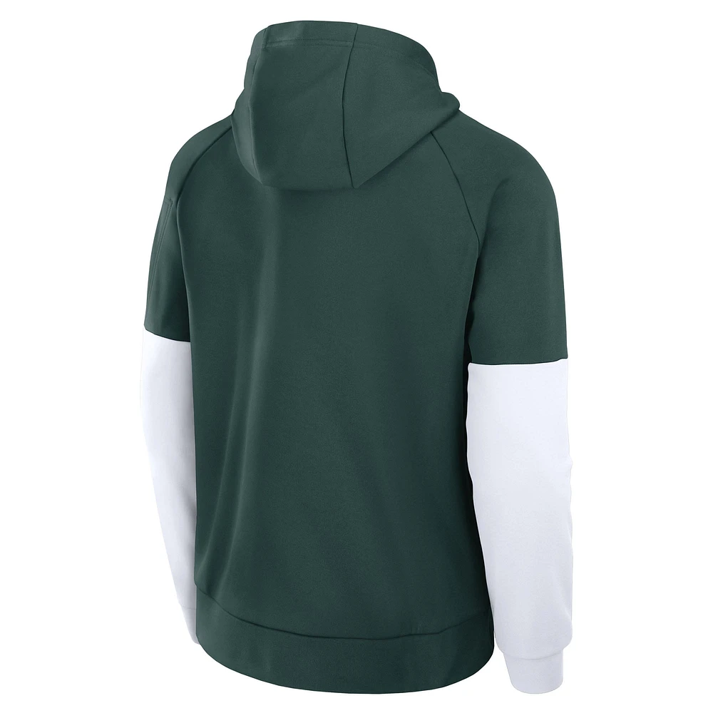 Men's Nike Green Michigan State Spartans Fitness Performance Pullover Hoodie