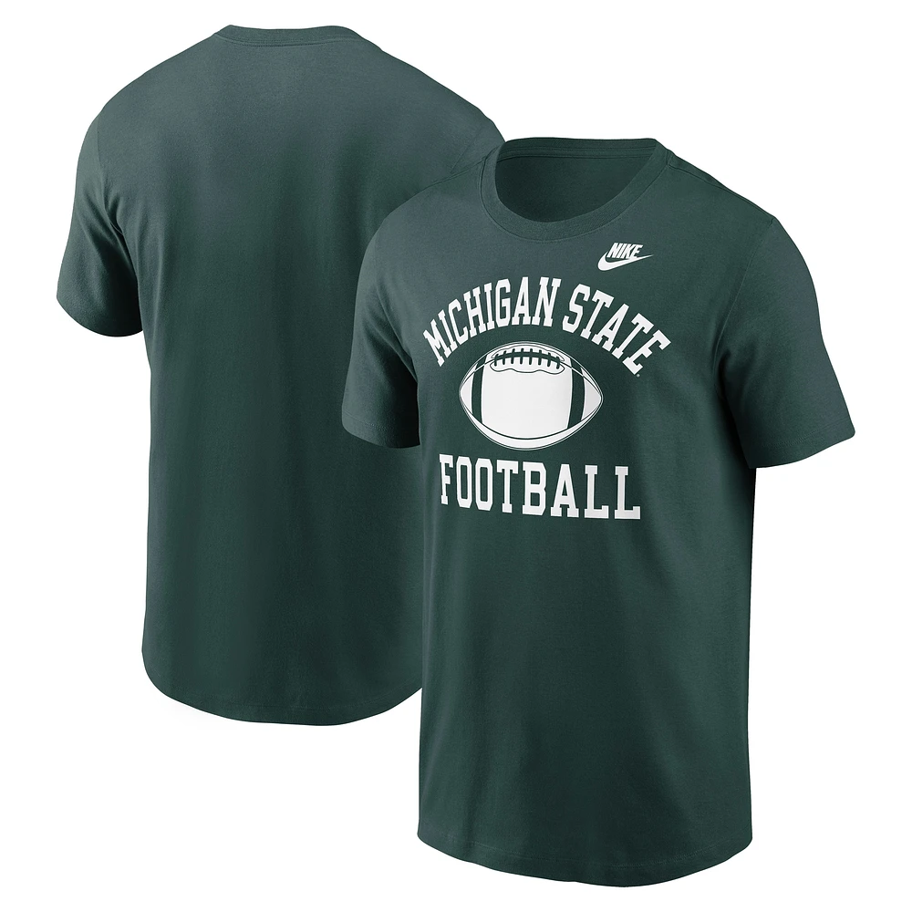 Men's Nike Green Michigan State Spartans Legacy Football Icon T-Shirt