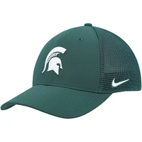 Casquette Nike Legacy91 Meshback Swoosh Performance Flex des Spartans de l'État du Michigan pour homme, vert