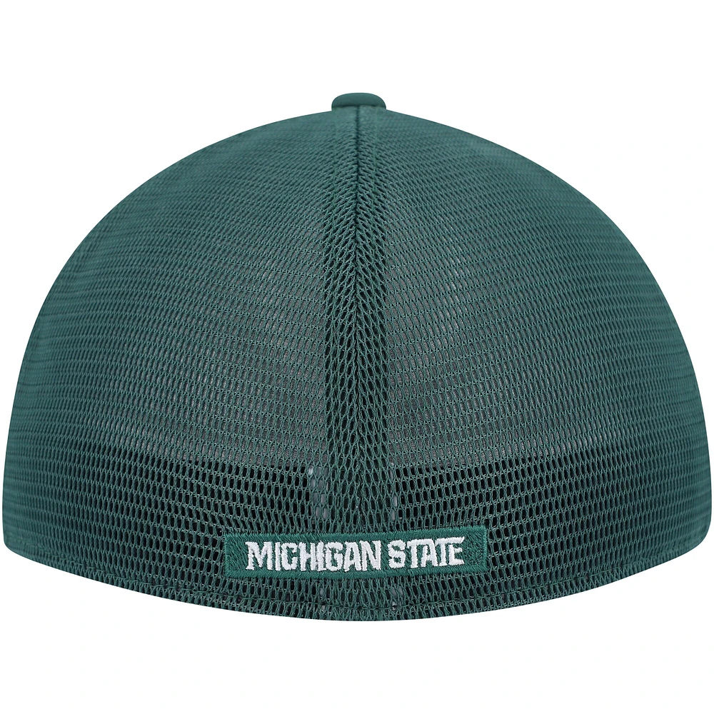 Casquette Nike Legacy91 Meshback Swoosh Performance Flex des Spartans de l'État du Michigan pour homme, vert