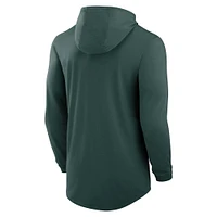 Men's Nike Green Michigan State Spartans Lightweight Performance Long Sleeve Hoodie T-Shirt