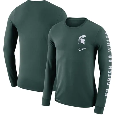 Men's Nike Gray Green Bay Packers Sideline Lockup Performance Long Sleeve T-Shirt