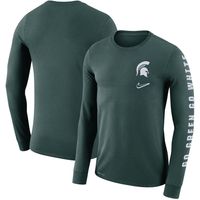 Men's Nike Green Michigan State Spartans Local Mantra Performance Long Sleeve T-Shirt