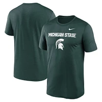 T-shirt Nike vert Michigan State Spartans Lockup Legend Performance pour homme