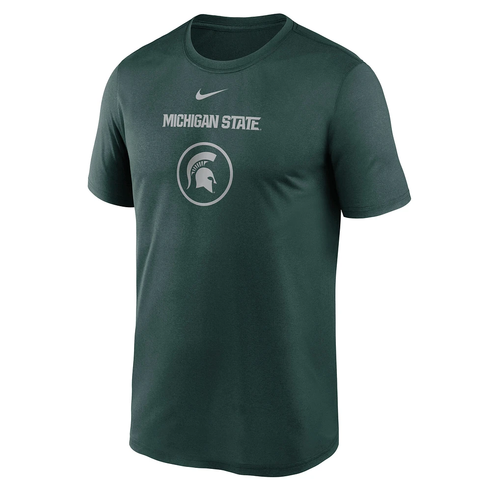 Men's Nike Green Michigan State Spartans On-Court Basketball Legend Practice Performance T-Shirt