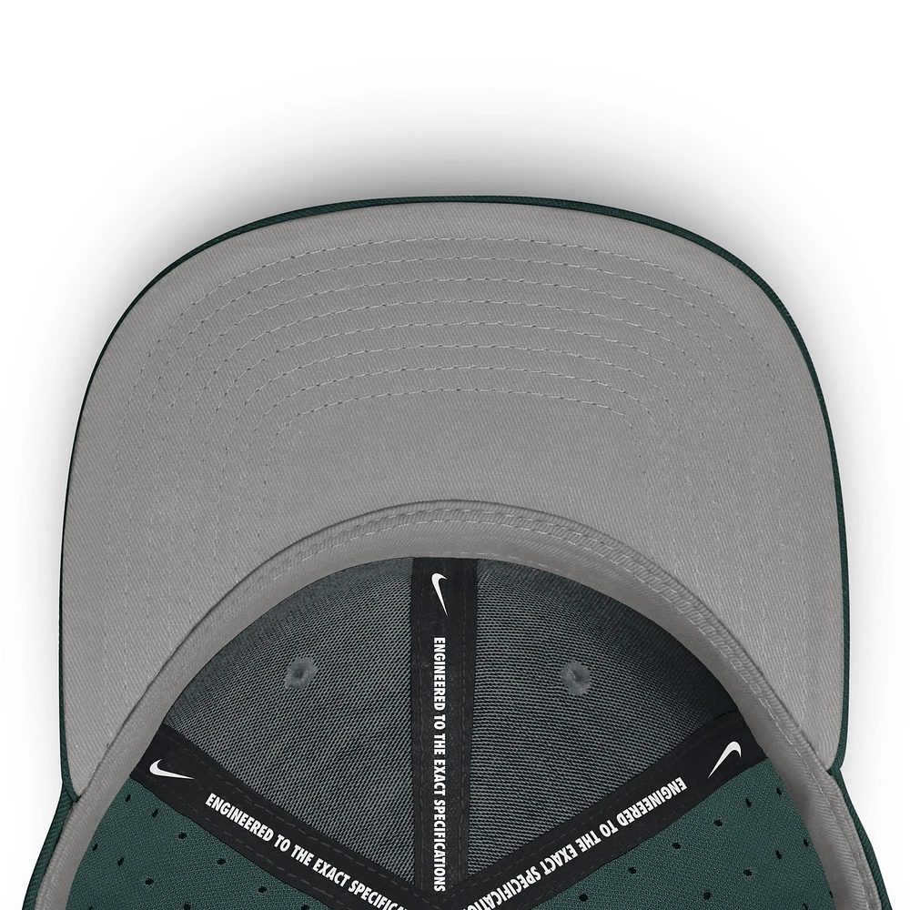 Men's Nike Green Michigan State Spartans On-Field Dugout True Performance Fitted Hat