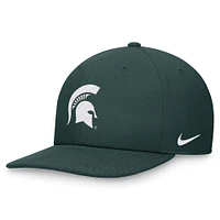 Casquette Snapback Pro Bill On-Field Michigan State Spartans Nike verte pour homme