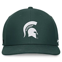 Casquette Snapback Pro Bill On-Field Michigan State Spartans Nike verte pour homme