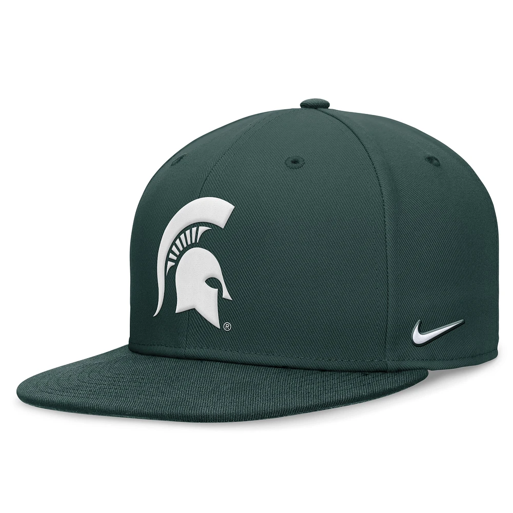 Casquette ajustée Nike Michigan State Spartans On-Field Pro pour homme, verte