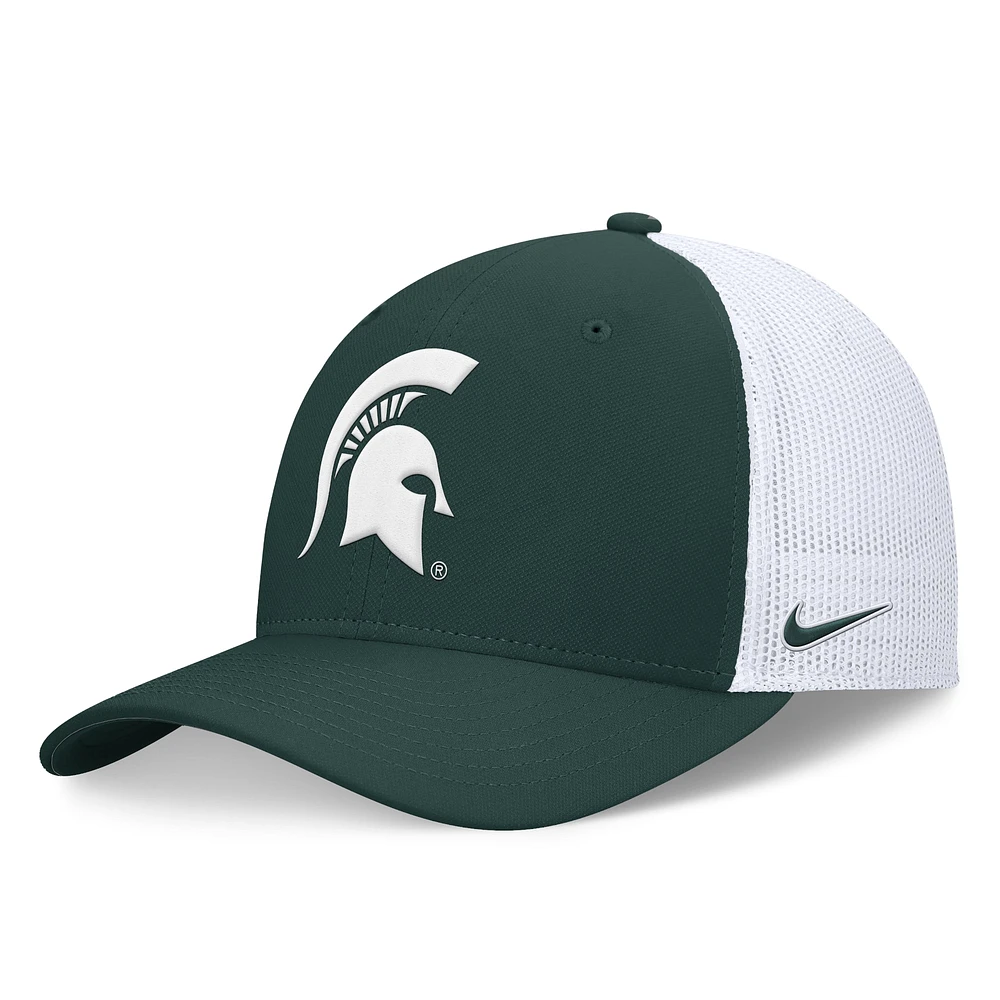 Casquette Nike On-Field Rise Futura Performance Flex verte Michigan State Spartans pour homme