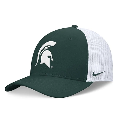 Casquette Nike On-Field Rise Futura Performance Flex verte Michigan State Spartans pour homme