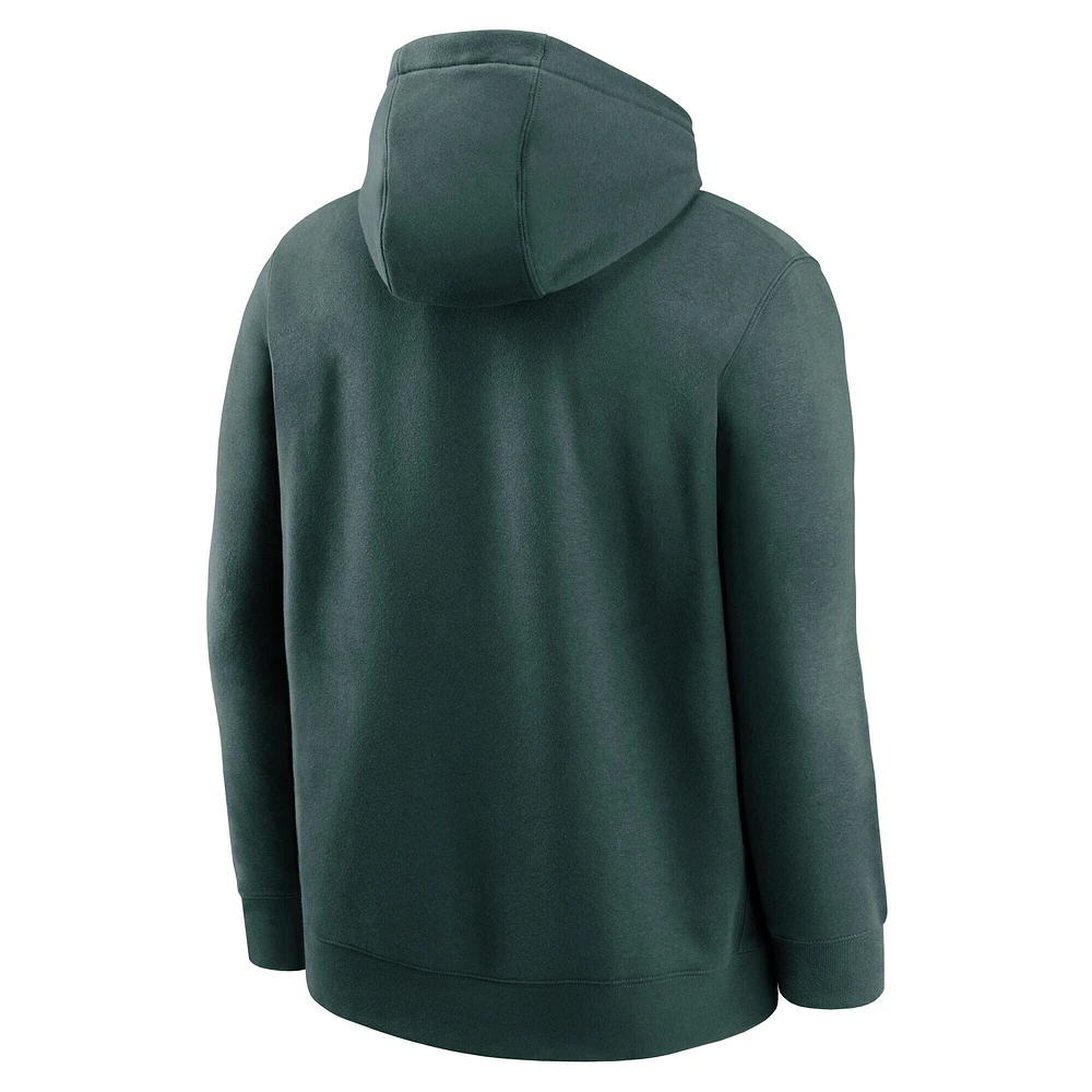 Men's Nike  Green Michigan State Spartans Primetime Dynamic Mascot Club Fleece Pullover Hoodie