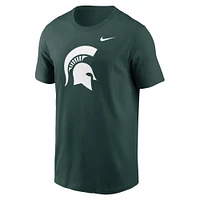 T-shirt vert avec logo Nike State Spartans Primetime Evergreen pour homme