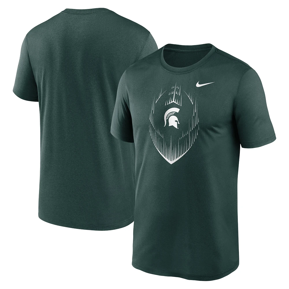 T-shirt Nike State Spartans Primetime Legend Icon Performance vert pour homme