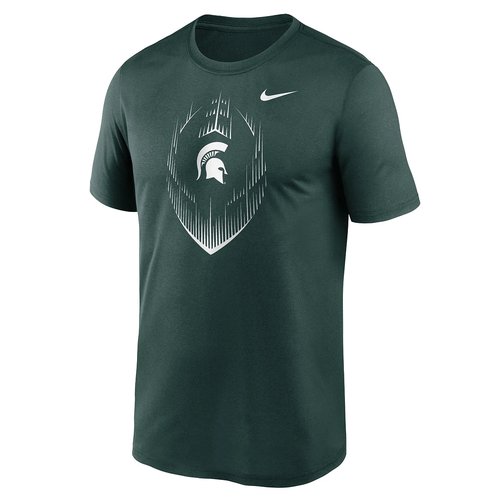 T-shirt Nike State Spartans Primetime Legend Icon Performance vert pour homme