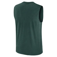 Men's Nike Green Michigan State Spartans Primetime Legend Mascot Lock Up Performance Muscle Tank Top