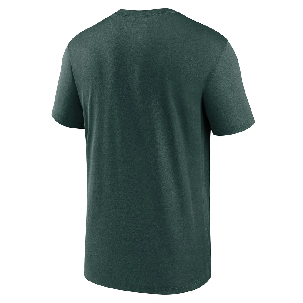 T-shirt vert Nike State Spartans Primetime Legend Wordmark pour homme