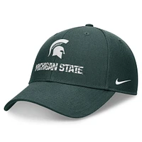 Casquette ajustable Nike Michigan State Spartans Primetime Rise pour homme, verte