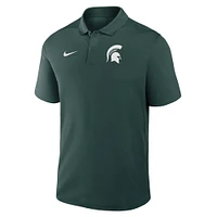 Men's Nike Green Michigan State Spartans Primetime Victory Primary Logo Performance Polo