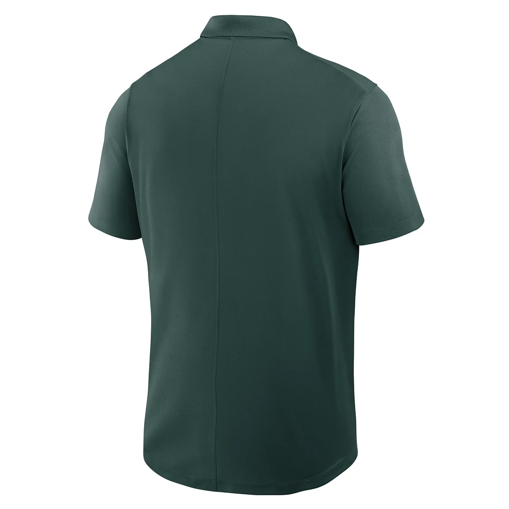 Men's Nike Green Michigan State Spartans Primetime Victory Primary Logo Performance Polo