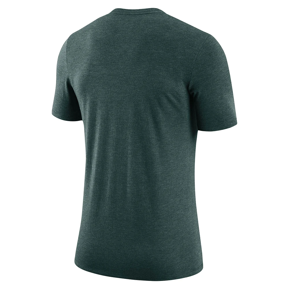 T-shirt rétro tri-mélange Nike Michigan State Spartans pour hommes, vert