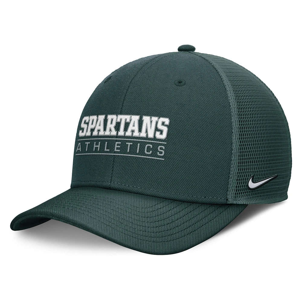 Casquette ajustable Nike verte Michigan State Spartans Rise pour homme