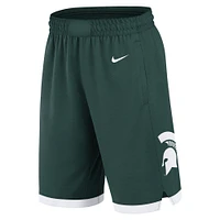 Men's Nike Green Michigan State Spartans Road Replica Performance Basketball Shorts