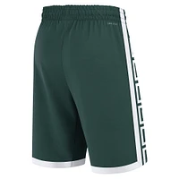 Short de basket-ball Nike Michigan State Spartans Road Replica Performance pour homme, vert