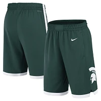 Short de basket-ball Nike Michigan State Spartans Road Replica Performance pour homme, vert