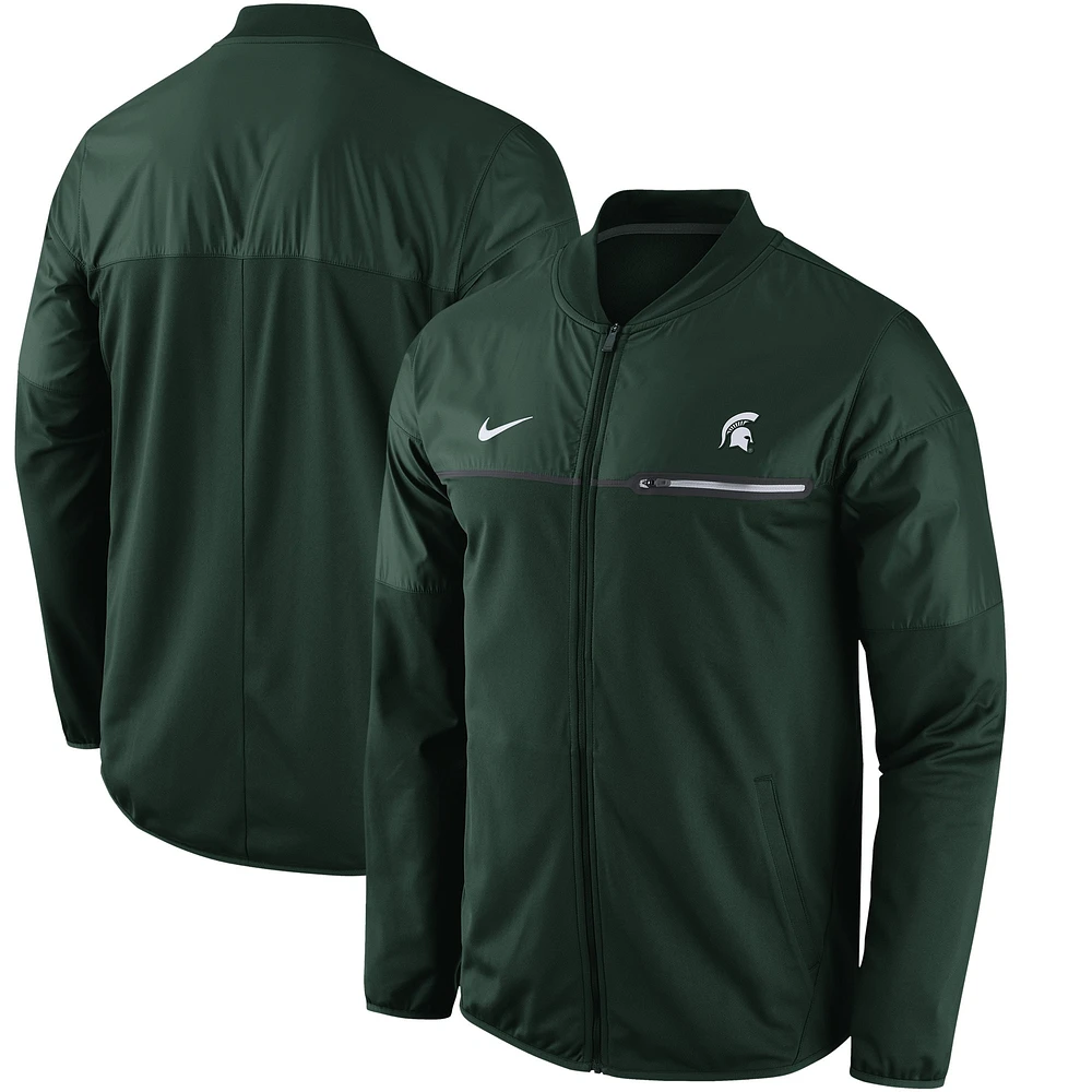 Men's Nike Green Michigan State Spartans Sideline Elite Hybrid Performance Jacket