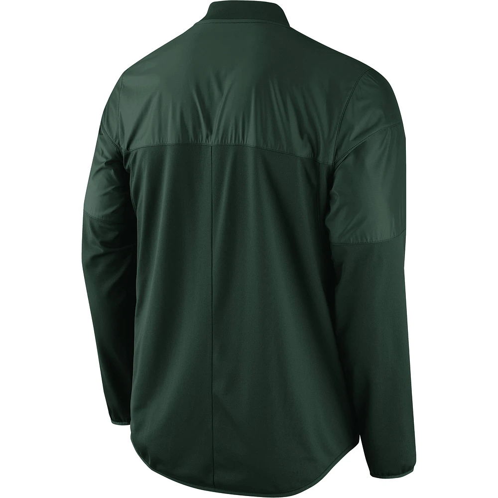 Men's Nike Green Michigan State Spartans Sideline Elite Hybrid Performance Jacket