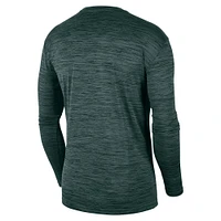 Men's Nike Green Michigan State Spartans Sideline Game Day Velocity Performance Long Sleeve T-Shirt
