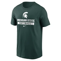 Men's Nike Green Michigan State Spartans Softball T-Shirt