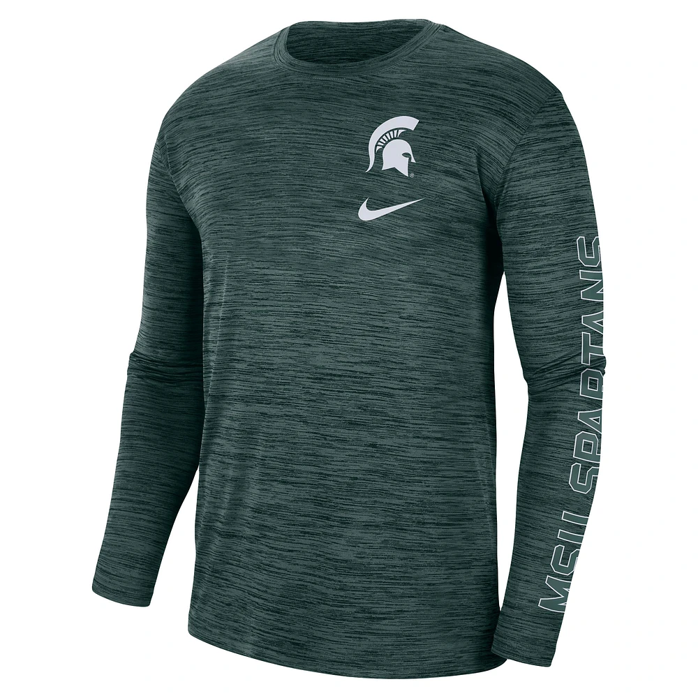 Men's Nike Green Michigan State Spartans Velocity Legend Team Performance Long Sleeve T-Shirt
