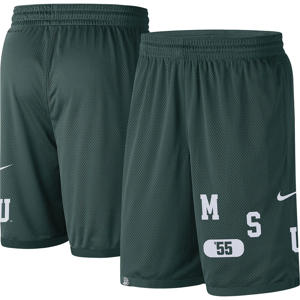 Short Performance Nike Michigan State Spartans Wordmark pour homme vert