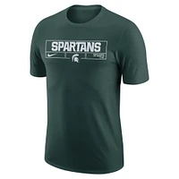 Men's Nike Green Michigan State Spartans Wordmark Stadium T-Shirt