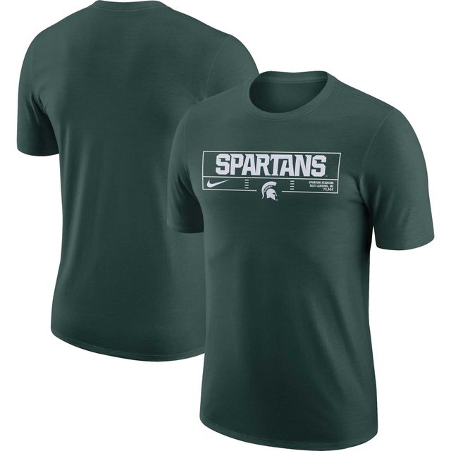 T-shirt pour homme Nike Michigan State Spartans Wordmark Stadium vert