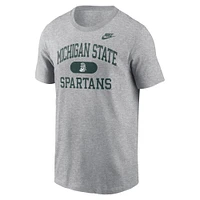 Men's Nike Heather Gray Michigan State Spartans Legacy Alma Mater T-Shirt