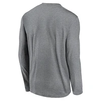 T-shirt Nike à manches longues pour homme, gris chin