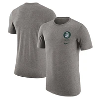 Men's Nike Heather Gray Michigan State Spartans Retro Tri-Blend T-Shirt