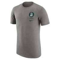 Men's Nike Heather Gray Michigan State Spartans Retro Tri-Blend T-Shirt