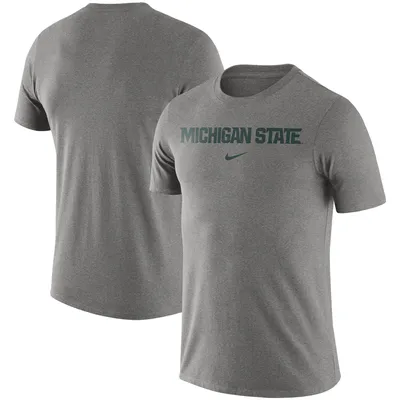 Michigan State Spartans Nike Essential Wordmark T-Shirt - Heathered Gray